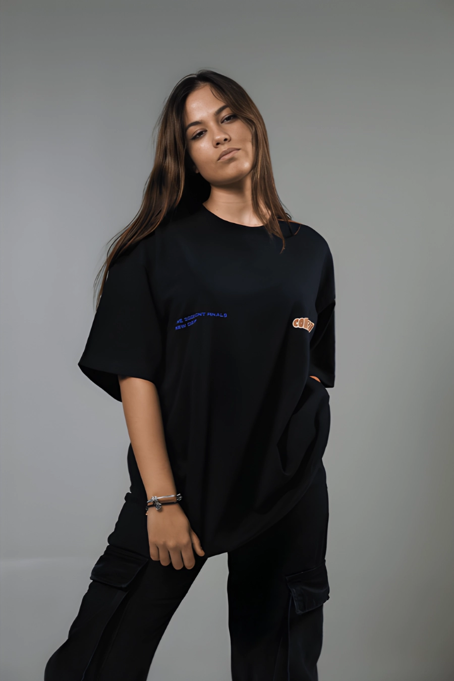 Vintage Sticker Black Oversized